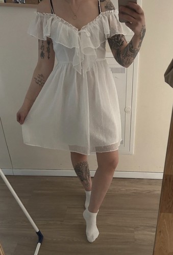Sommerkleid weiß schulterfrei - sommerkleid,