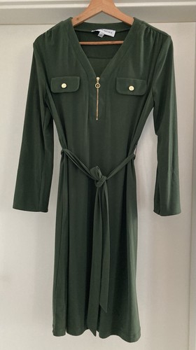 Dunkelgrünes minikleid s - dunkelgrünes,