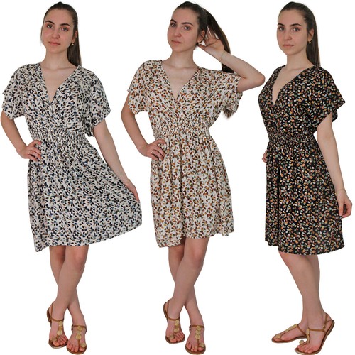 Kleid mini sommer blätter - mini,