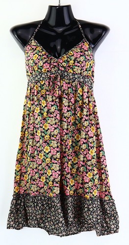 Kleid schwarz bedruckt - 36,