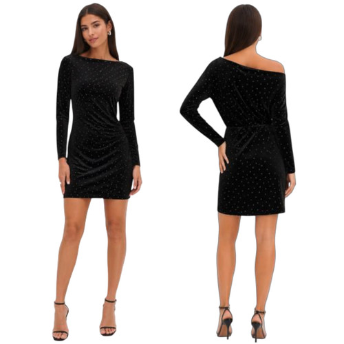 Damen mesh kleid schwarz - damen,