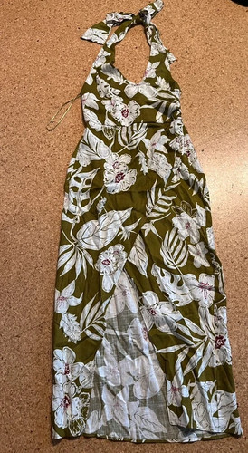 Zara neckholder leinen kleid - zara,