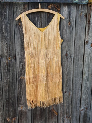Damen kleid l gold - damen, gr.