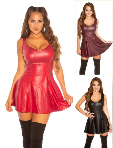 Koucla kleid damen wetlook - damen,