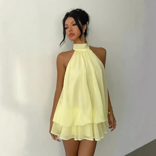 Damen neckholder kleid - damen,