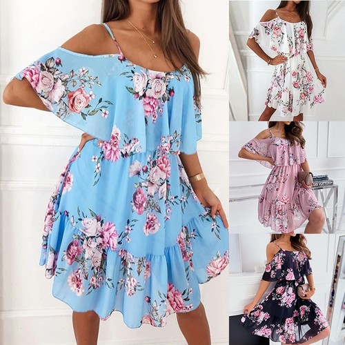 Neu sommerkleid damen kurzarm - damen,