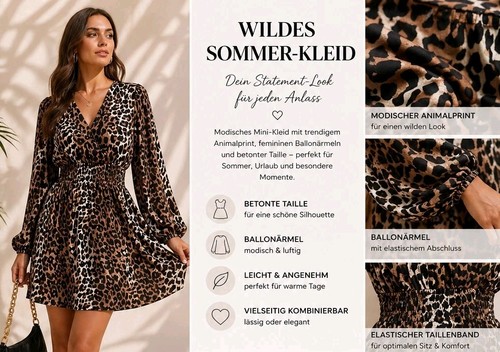 Wildes damen sommer - wildes, sommer-kleid