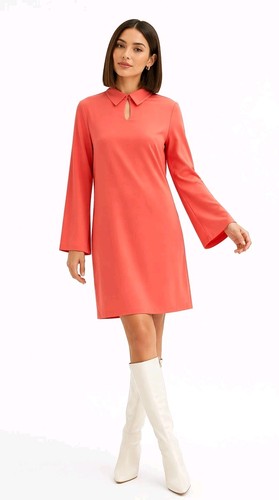 Damen mini kleid lachs jersey - kleid,